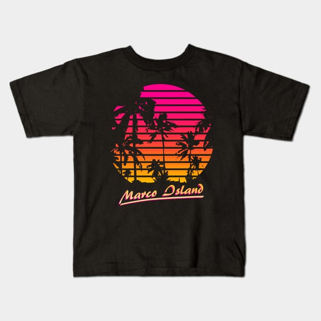 Marco Island Kids T-Shirt by Nerd_art